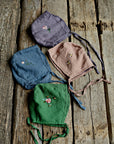 Dusty Rose Classic Linen Bonnet