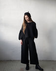 Black Kimono Linen Tunic