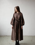 Cacao Kimono Linen Dress