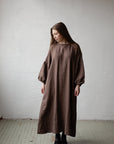 Cacao Kimono Linen Dress