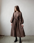 Cacao Kimono Linen Dress