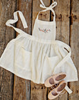 White Linen Apron