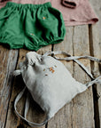 Rabbit and Bees Linen Backpack