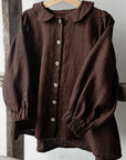 Chocolate Linen Tunic Dress