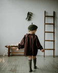 Chocolate Linen Tunic Dress