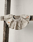 Natural Ruffle Linen Collar with Branches