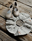 Natural Ruffle Linen Collar with Branches