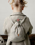 Rabbit and Bees Linen Backpack