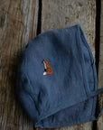 Dusty Blue Classic Linen Bonnet