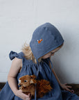 Dusty Blue Classic Linen Bonnet