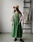 Apple Green Cottage Linen Dress