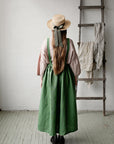 Apple Green Cottage Linen Dress