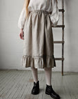Natural Victorian Linen Skirt