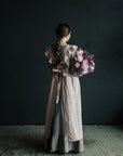 Baby Pink Long Vintage Linen Apron