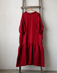 Cherry Ruffle Kimono Linen Dress
