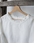 White Romantic Linen Tunic