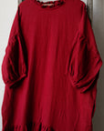 Cherry Ruffle Kimono Linen Dress
