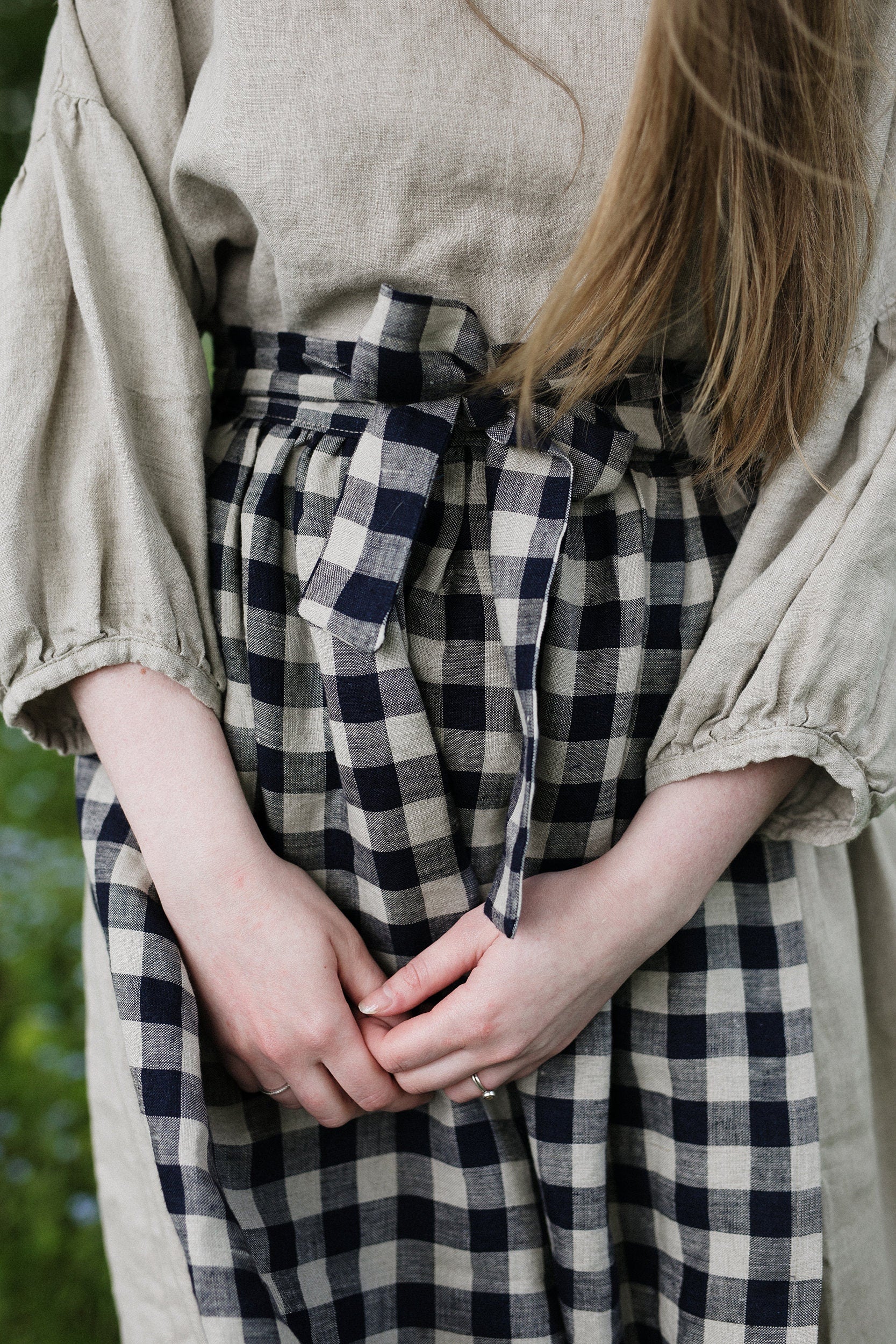 Picnic Festive Apple Linen Apron