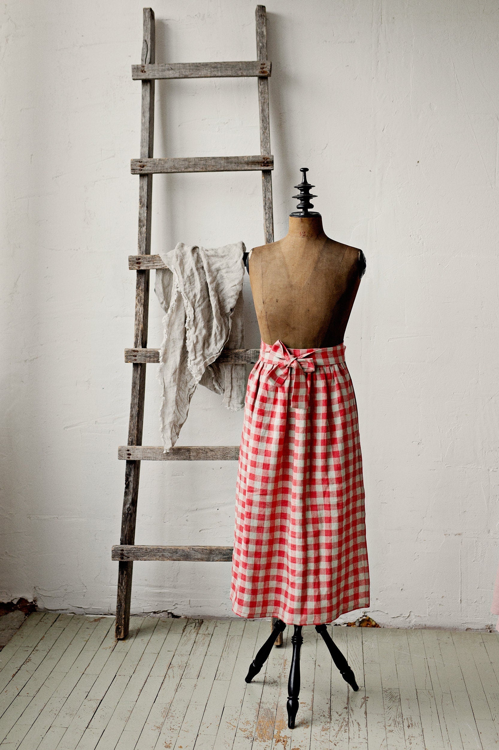 Garden Festive Apple Linen Apron