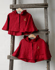 Cherry Little Red Riding Hood Linen Cape