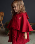 Cherry Little Red Riding Hood Linen Cape