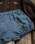 Dusty Blue Linen Bloomers