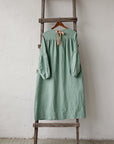 Mint Victorian Linen Dress