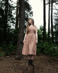 Dusty Rose Sleeveless Linen Dress