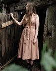 Dusty Rose Sleeveless Linen Dress