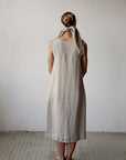 Natural Sleeveless Linen Dress