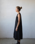 Black Sleeveless Linen Dress