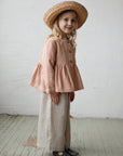 Peach Ruffle Linen Jacket