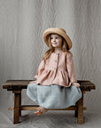 Peach Ruffle Linen Jacket