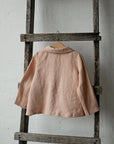 Peach Peter Pan Linen Collar Linen Jacket