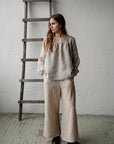 Sand Linen Culottes