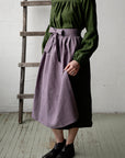 Mauve Apple Linen Apron