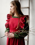 Cherry Midi Vintage Linen Apron