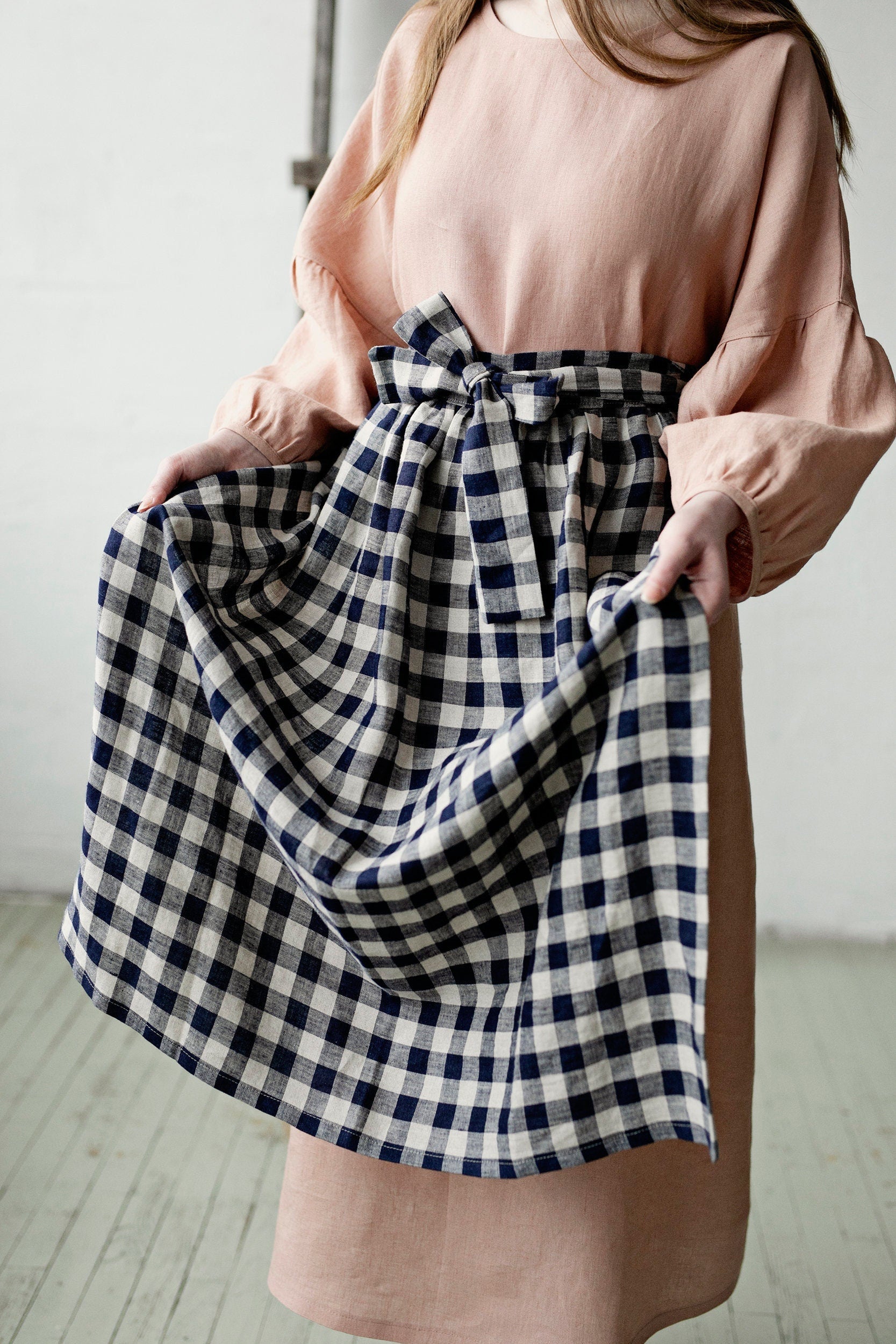 Picnic Festive Apple Linen Apron