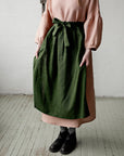 Forest Green Apple Linen Apron