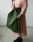 Forest Green Apple Linen Apron