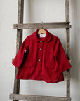 Cherry Midi Linen Coat