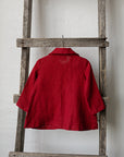 Cherry Midi Linen Coat