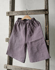 Mauve Short Linen Culottes