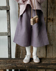 Mauve Short Linen Culottes