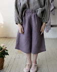 Mauve Short Linen Culottes