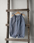 Dusty Blue Linen Romper