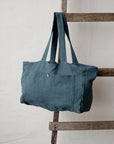 Marine Blue Classic Linen Bag