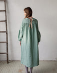 Mint Victorian Linen Dress