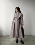 Lavender Emma Linen Coat