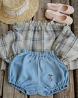 Cottage Plaid Parachute Linen Tunic
